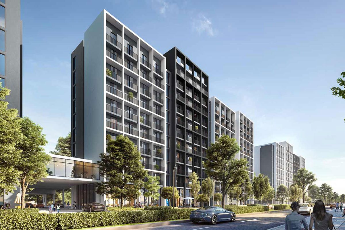 The Boulevard comprises three nine-storey apartment blocks, plus amenities, surrounded by green landscaping