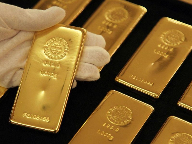 Gold dropped to a four-month low on Wednesday, pressured by a weaker euro.