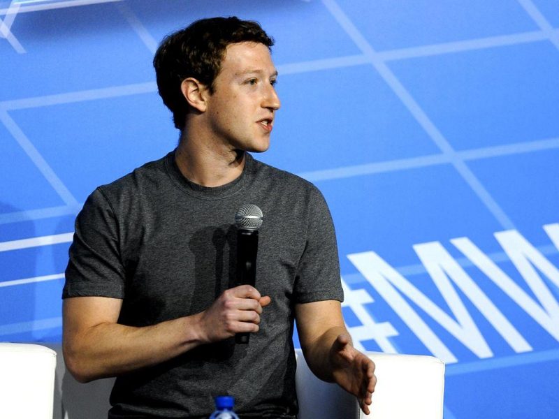 Co-Founder, Chairman and CEO of Facebook Mark Zuckerberg speaks during his keynote conference in Mobile World Congress 2014. (Getty Images)