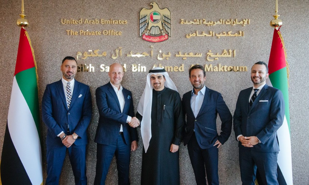 Invao co-founders Frank Wagner and Frank Gessner are pictured with representatives of The Private Office of Sheikh Saeed bin Ahmed Al Maktoum following the signing of this agreement.