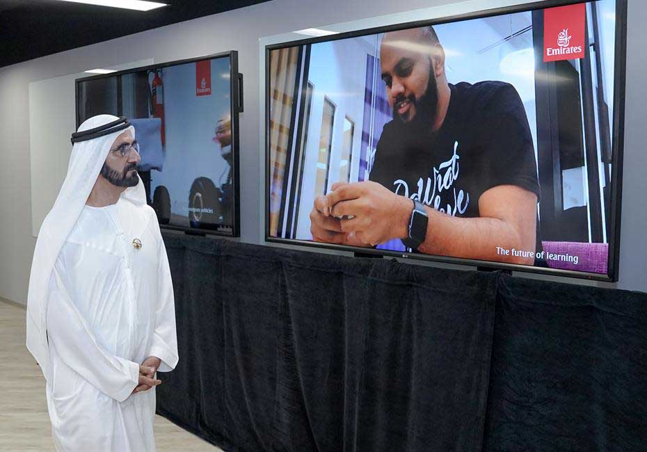 Sheikh Mohammed, Ruler of Dubai, visited the Emirates Lab at the Dubai Future Accelerators.