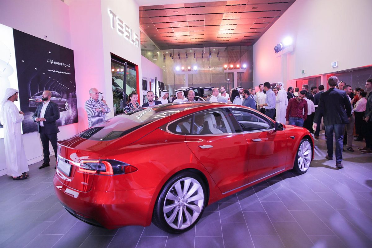 Tesla opened its first retail store and service centre on Dubai’s Sheikh Zayed Road.