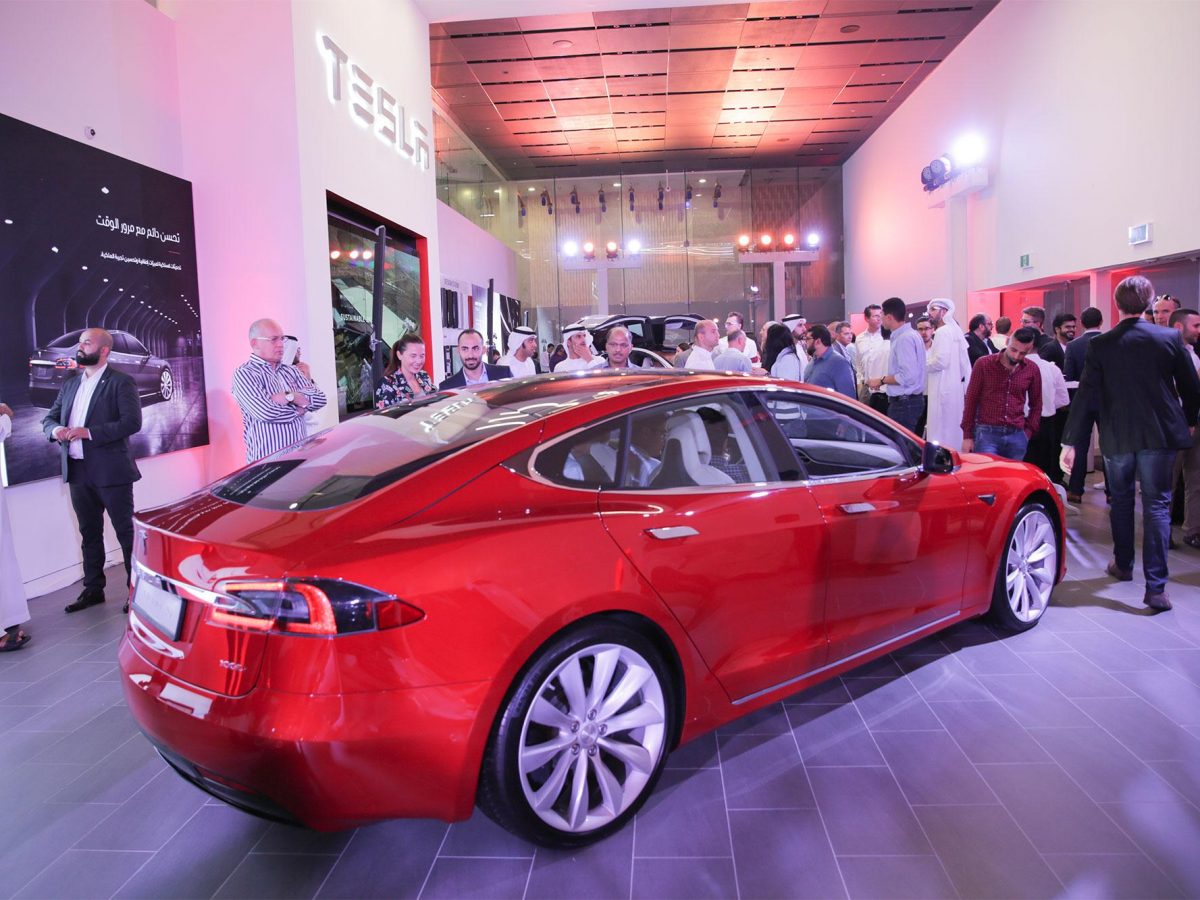 Tesla opened its first retail store and service centre on Dubai’s Sheikh Zayed Road.