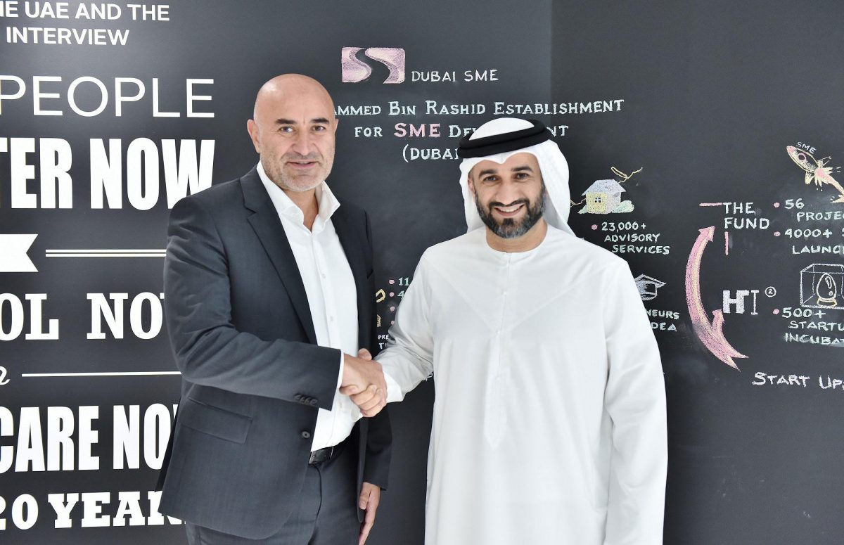 Ronaldo Mouchawar, CEO, Souq.com and Abdul Baset Al Janahi, CEO, Dubai SME join hands to launch a new initiative for SMEs.