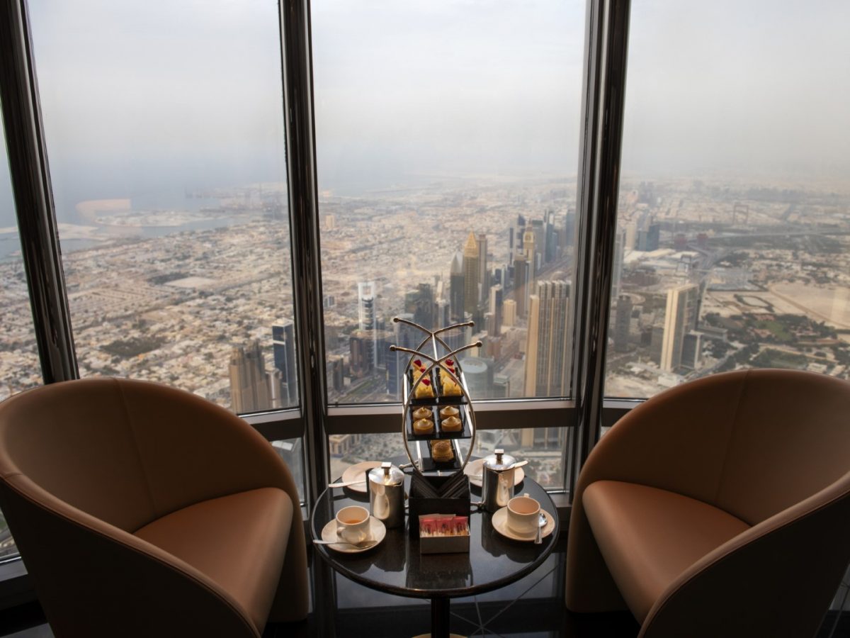 The Lounge, Burj Khalifa spans the three floors.