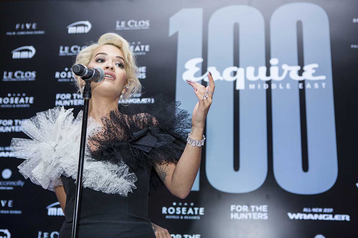 British singer and actress Rita Ora performed live at the Esquire Middle East 100 party on Wednesday September 19 at the iconic Dubai Opera.