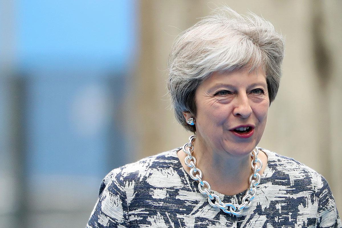 Britain's Prime Minister Theresa May. (TATYANA ZENKOVICH/AFP/Getty Images)