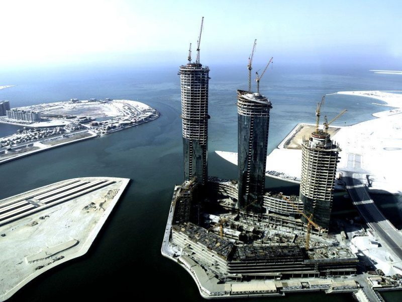 A construction site in Bahrains capital Manama. The Gulf state has a 40,000 shortage of low-cost homes