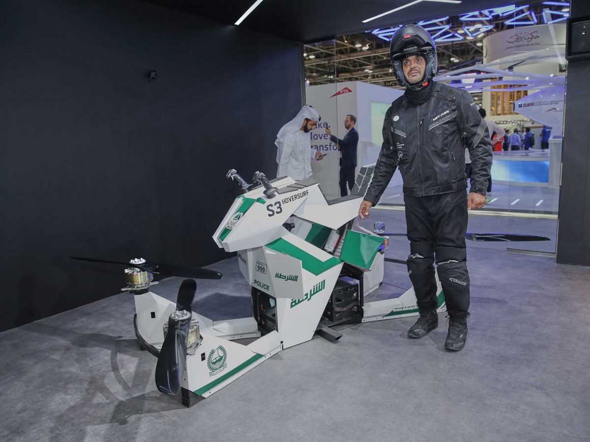 Dubai Police hoverbike that was unveiled this week at GITEX.