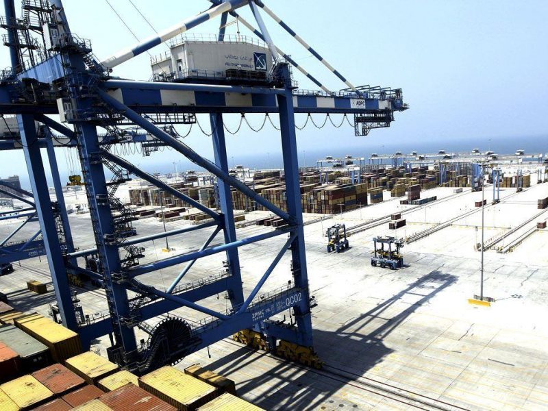 A picture shows the new Khalifa Port in Abu Dhabi on September 1, 2012. Oil-rich Abu Dhabi began commercial operations at its new Khalifa Port which cost so far $7.2 billion to take over from its 40-year-old Mina Zayed Port as a container terminal. (AFP/Getty Images)