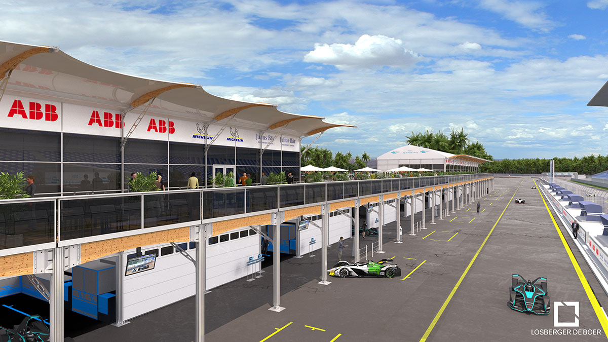 The sporting events specialists, which has offices in Dubai and Abu Dhabi, will build the 190 metre-long pit lane building together with second floor hospitality and viewing facilities for the event, which takes from December 12 - 15