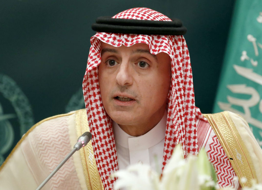 Saudi Foreign Minister Adel al Jubeir 
Photo: ALEX BRANDON/AFP/Getty Images