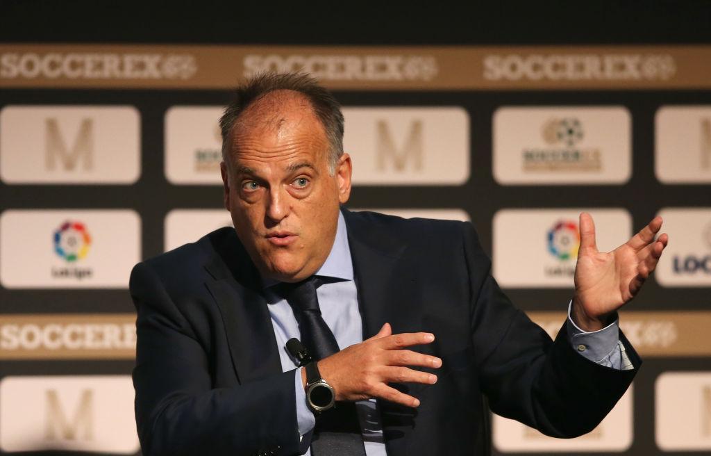 Javier Tebas La Liga President talks during day 3 of the Soccerex Global Convention at Manchester Central Convention Complex on September 6 2017. Photo: Jan KrugerGetty Images for Soccerex