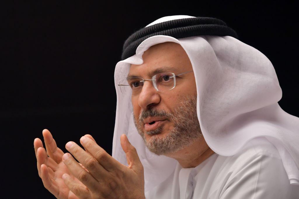 UAE state minister for foreign affairs Anwar Gargash speaks during a press conference at his office in Dubai  (Photo: GIUSEPPE CACACEAFPGetty Images)