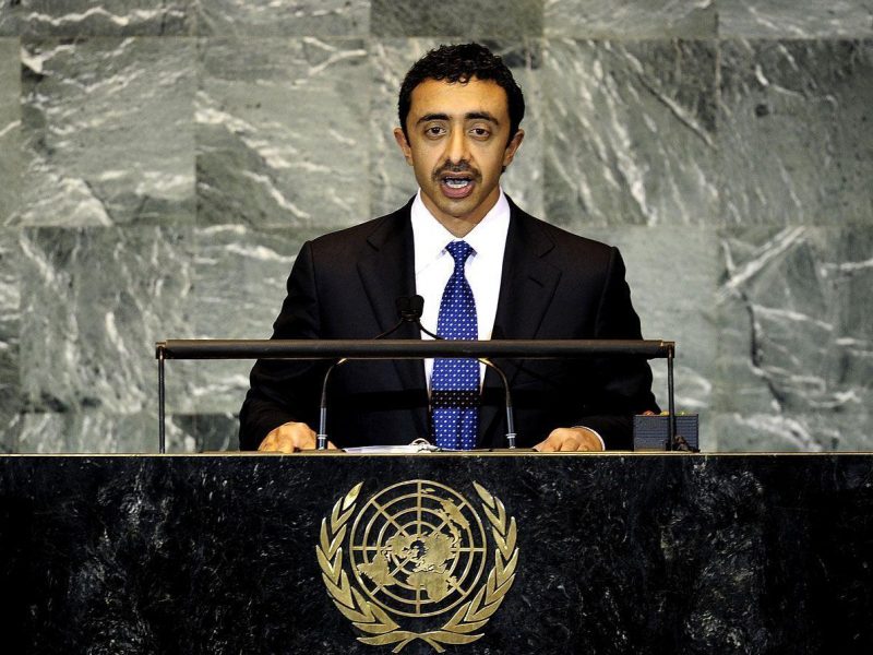 Sheikh Abdullah Bin Zayed Al Nahyan, UAE foreign minister