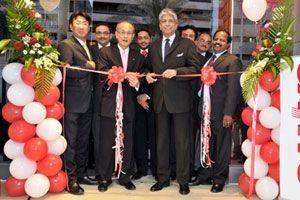 Al-Futtaim and Sanyo executives at the opening of the new UAE store