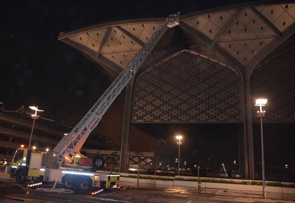 The fire happened at one of the network’s main stations in Jeddah, leaving 11 people injured.