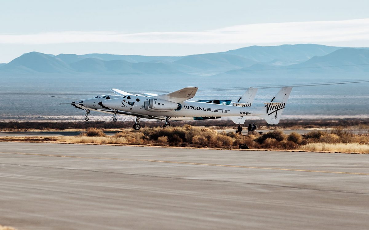 SpaceShipTwo Unity takes off for its Flight Test from New Mexico. Image: Virgin Galactic