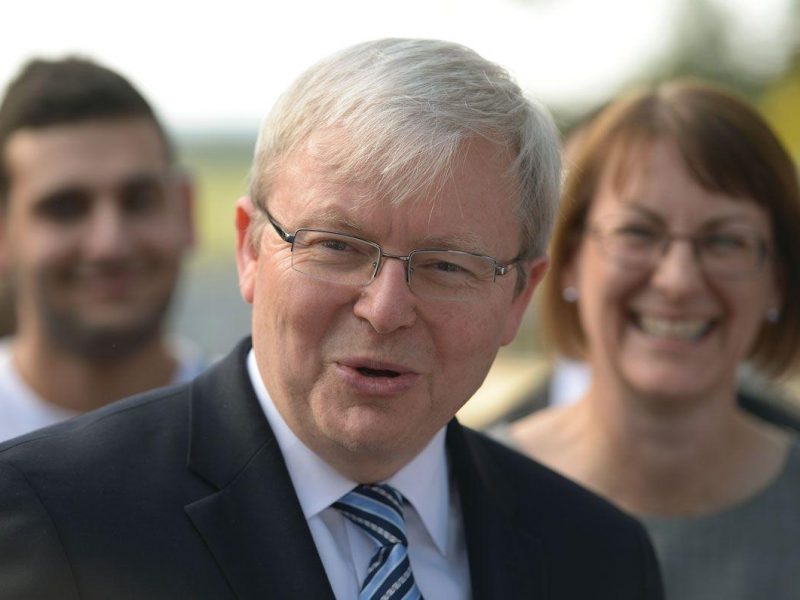 Former Prime Minister of Australia Kevin Rudd. (Greg Wood/AFP/Getty Images)