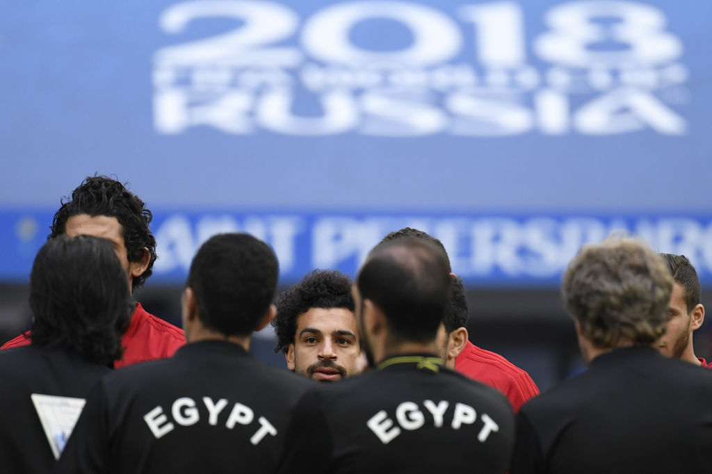 Egypt's forward Mohamed Salah attends a training session on June 18 2018 in Saint Petersburg during the Russia 2018 World Cup football tournament.
Photo: CHRISTOPHE SIMONAFPGetty Images