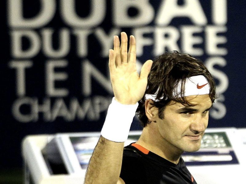 Roger Federer in Dubai. (AFP/Getty Images)