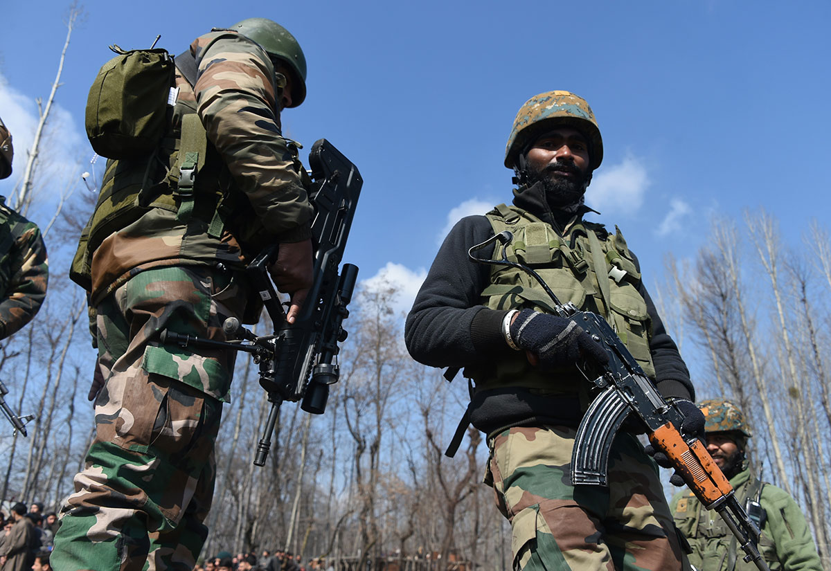 India has deployed at least 10,000 troops there in recent days, with media reports of a further 25,000 ordered to Kashmir.