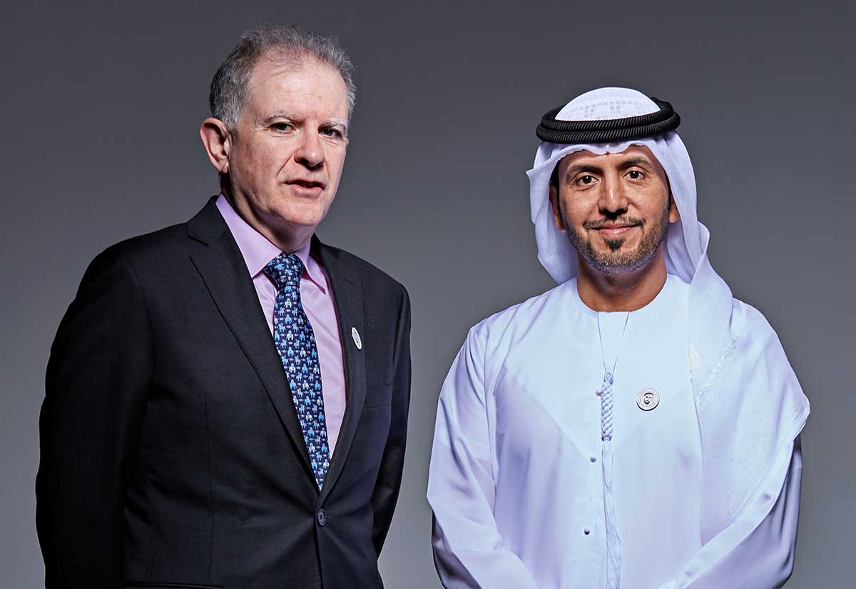 Adnoc Distribution deputy CEO John Carey and CEO Saeed Al Rashdi.