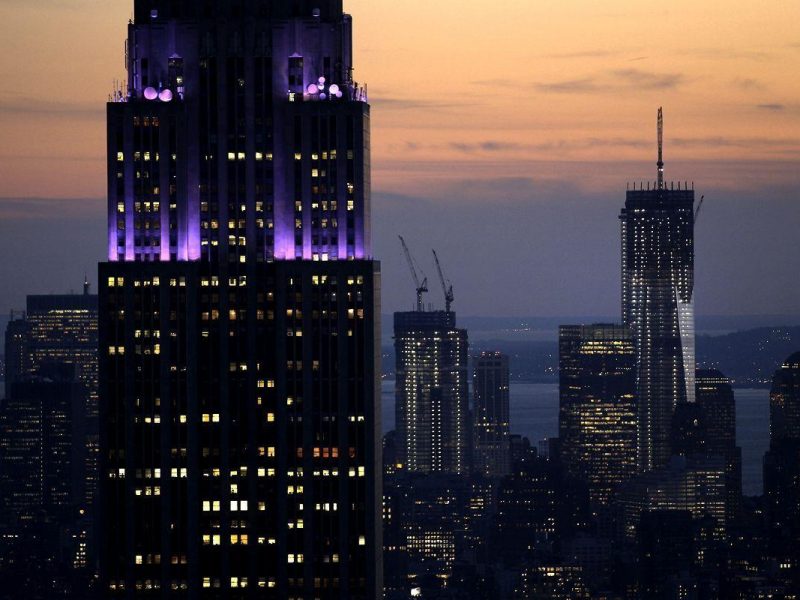 The Empire State Building towers over the Manhattan skyline. (Getty Images)