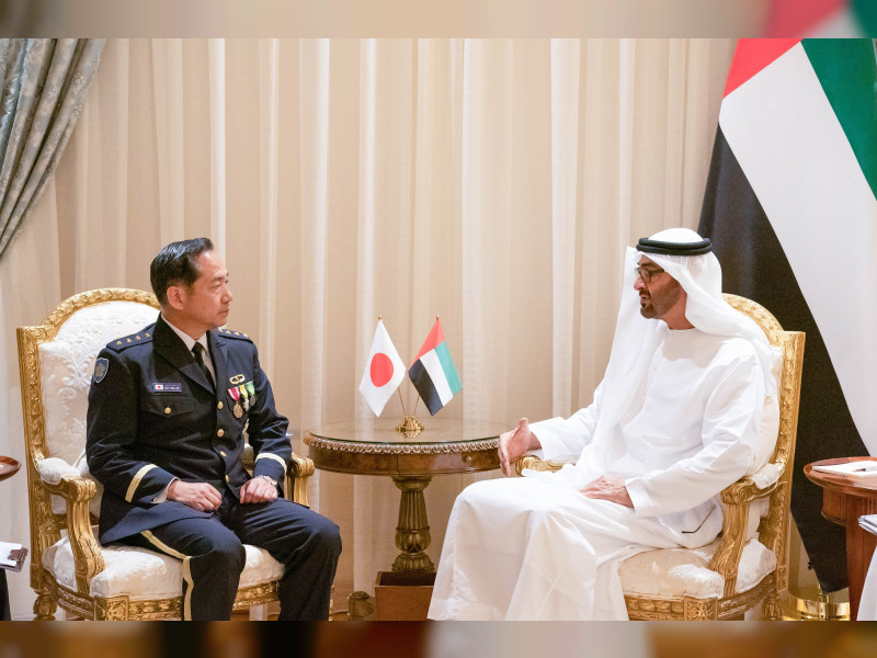 Sheikh Mohamed and General Koji Yamazaki, chief of staff of Japan's ground forces, discussed cooperation "in the defence and military sectors".