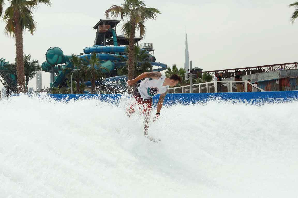 Three-time world flowriding champion Clayton Barker and the UAE National Flowriding team will be giving lessons at Laguna Waterpark on Dubai’s latest beachfront attraction, La Mer, the facility has announced.