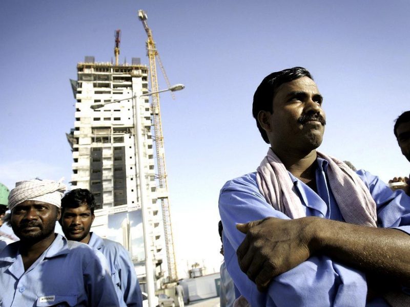 Indian labourers in Dubai