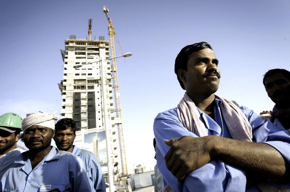 Indian labourers in Dubai