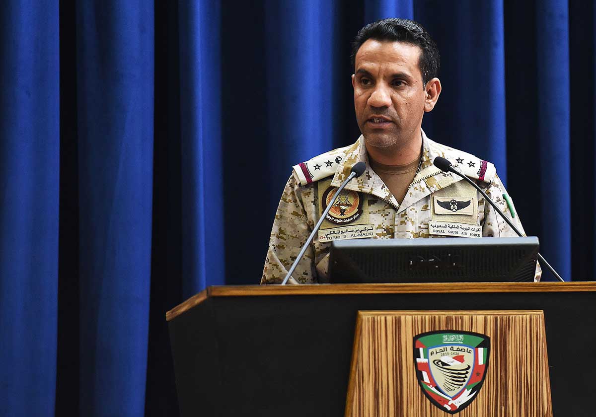 Colonel Turki al-Maleki, spokesman for the coalition, meanwhile said Saudi air defences had intercepted and destroyed a Huthi drone that targeted the international airport in Abha in the south.