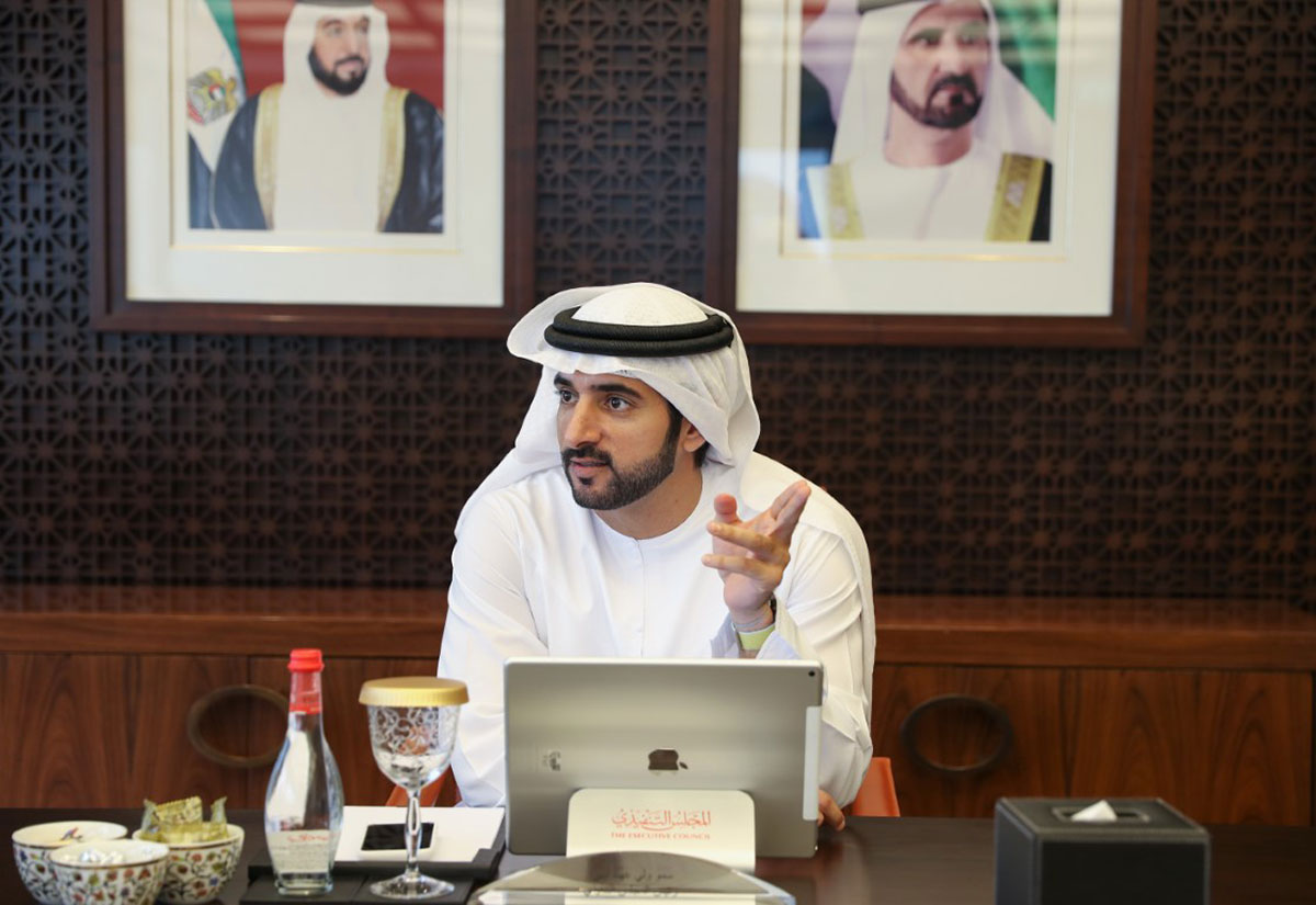 Dubai Crown Prince and Chairman of the Executive Council His Highness Sheikh Hamdan bin Mohammed bin Rashid Al Maktoum, who chaired the meeting of the Executive Council.