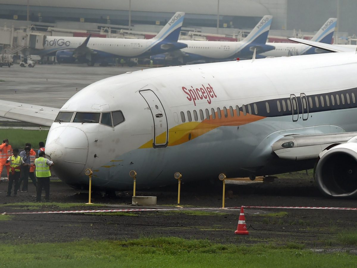 The main runway at Chhatrapati Shivaji International airport has been closed since a SpiceJet aircraft overshot the runway on Monday night after landing in heavy rains.