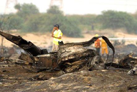 PLANE CRASH: A piece of the cargo plane wreckage. Officials say the engines could be at fault. (ITP Images)