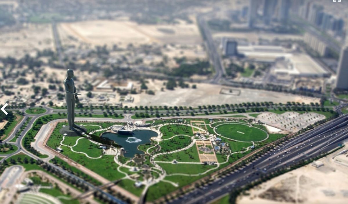 Al-Hakawati, meaning storyteller, was designed as a huge statue – around 10 storeys tall – of a man standing upright and the plan was that it would move its limbs and words would come out of its mouth. It was to be located in Zabeel Park and the designs were unveiled in 2009. Image by Visiondivision