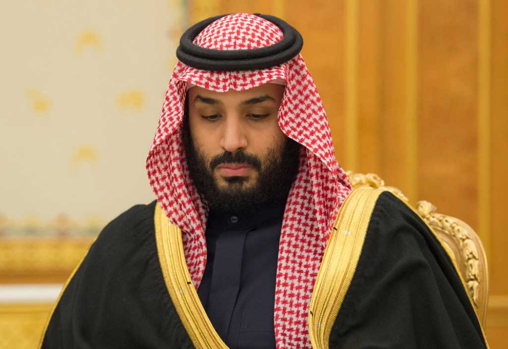 The meeting with Prince Mohammed bin Salman came as Israeli warplanes pounded Hamas targets in the Gaza Strip in response to a barrage of rockets and mortar shells fired from the Palestinian enclave.