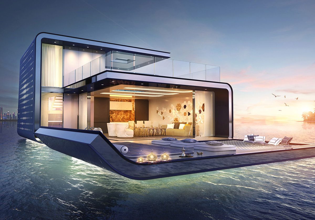 The subject of wonder when they were initially announced, the Floating Seahorse homes extend the idea of waterfront living to literally having a home on the seas – the ‘basement’ is fully submerged with transparent windows allowing for panoramic views of marine life in the off the coast of Dubai.