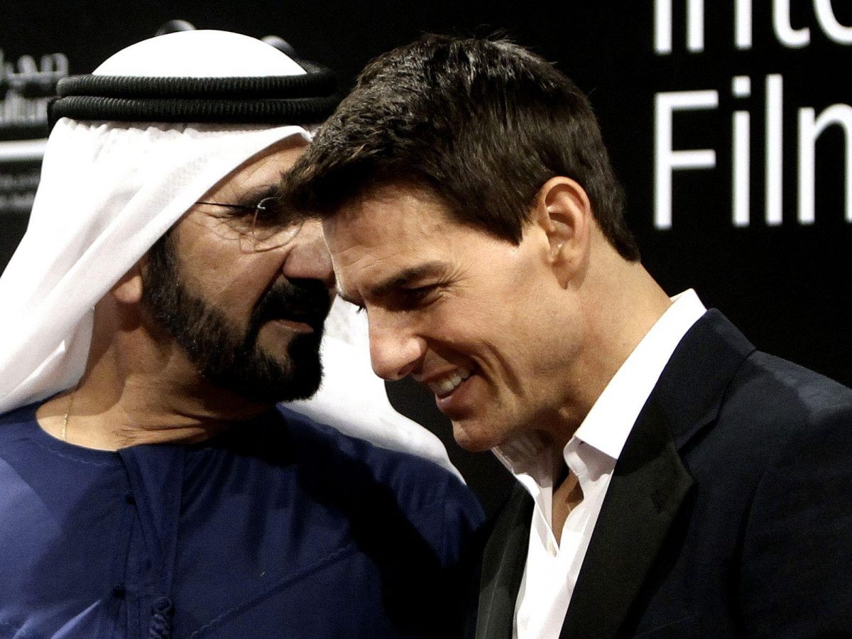 Dubais ruler HH Sheikh Mohammed bin Rashid al Maktoum and Hollywood actor Tom Cruise (Getty Images)