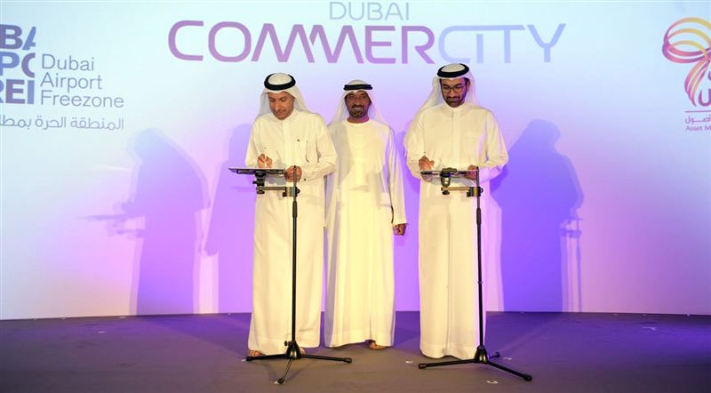 Dubai CommerCity is a joint venture between Dubai Airport Freezone Authority and Wasl Asset Management Group with an investment of AED3.2 billion.