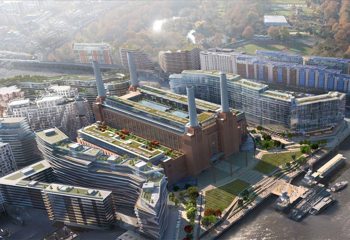 The final Battersea Power Station project will house 4,239 homes, three million square feet of commercial space, 250 shops and restaurants, leisure space and cinemas, all set within 18 acres of public realm. The first three phases (of eight) will be completed by 2021.