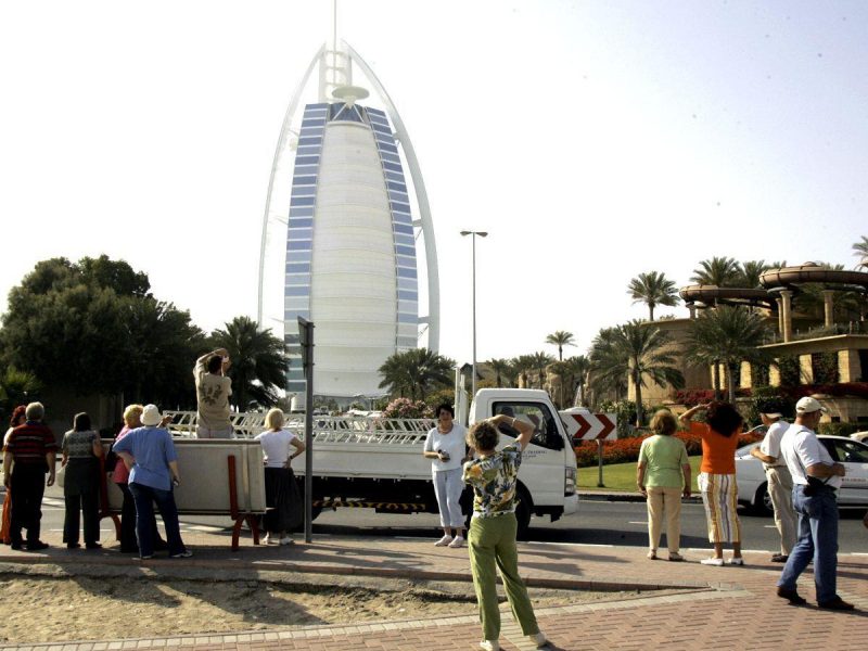 The Burj Al Arab hotel in Dubai.