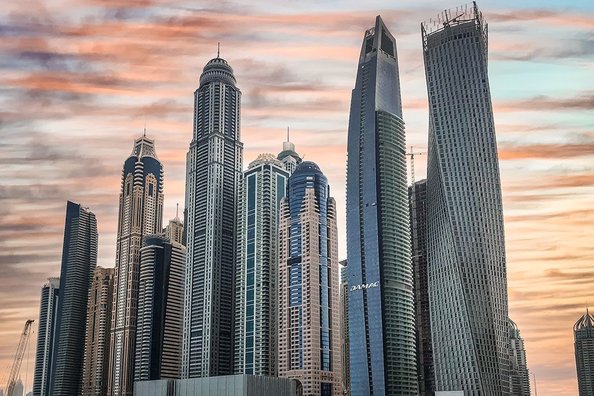 Dubai was the busiest city for skyscrapers.