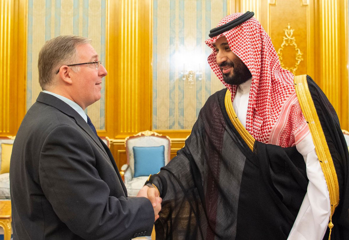 Crown Prince Mohammed bin Salman met the delegation, led by Israeli-American author Joel Rosenberg, at his palace in the western city of Jeddah.