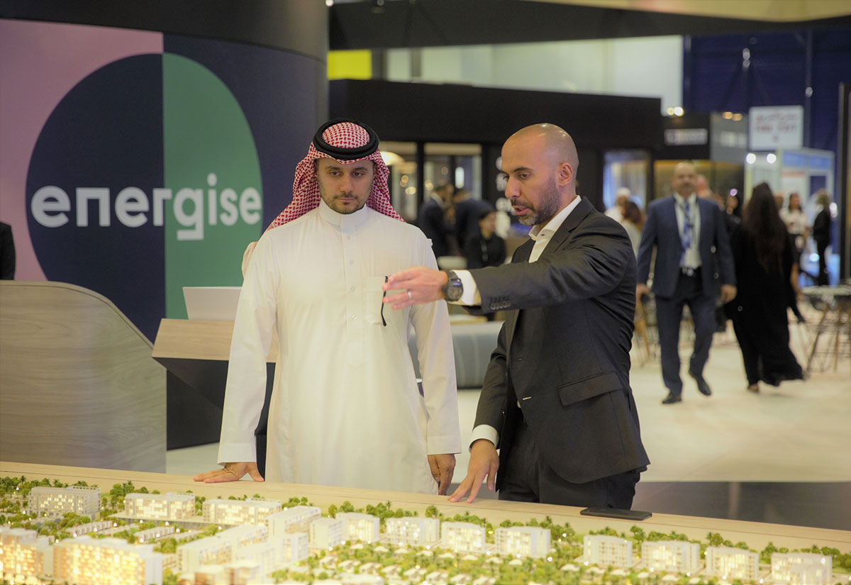 Prince Khaled bin Alwaleed, vice chairman of Arada pictured with Arada CEO Ahmed Alkhoshaibi at Cityscape 2019.