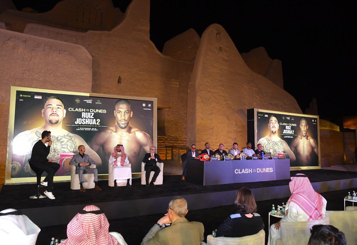 The bout will take place in Diriyah on the outskirts of Riyadh - a dramatic contrast to the iconic Madison Square Garden which hosted the first fight that ended in a seventh-round stoppage.