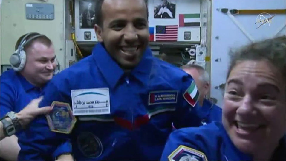 "I am so happy to hear your voices. I wish I could have shared what I saw with you," Al Mansoori said in his first words on board ISS.