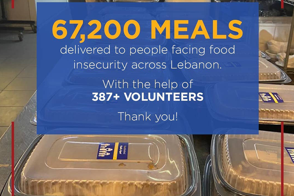 Food Blessed is tackling food poverty in Lebanon and works to redistribute food leftovers from restaurants and shops to those in need