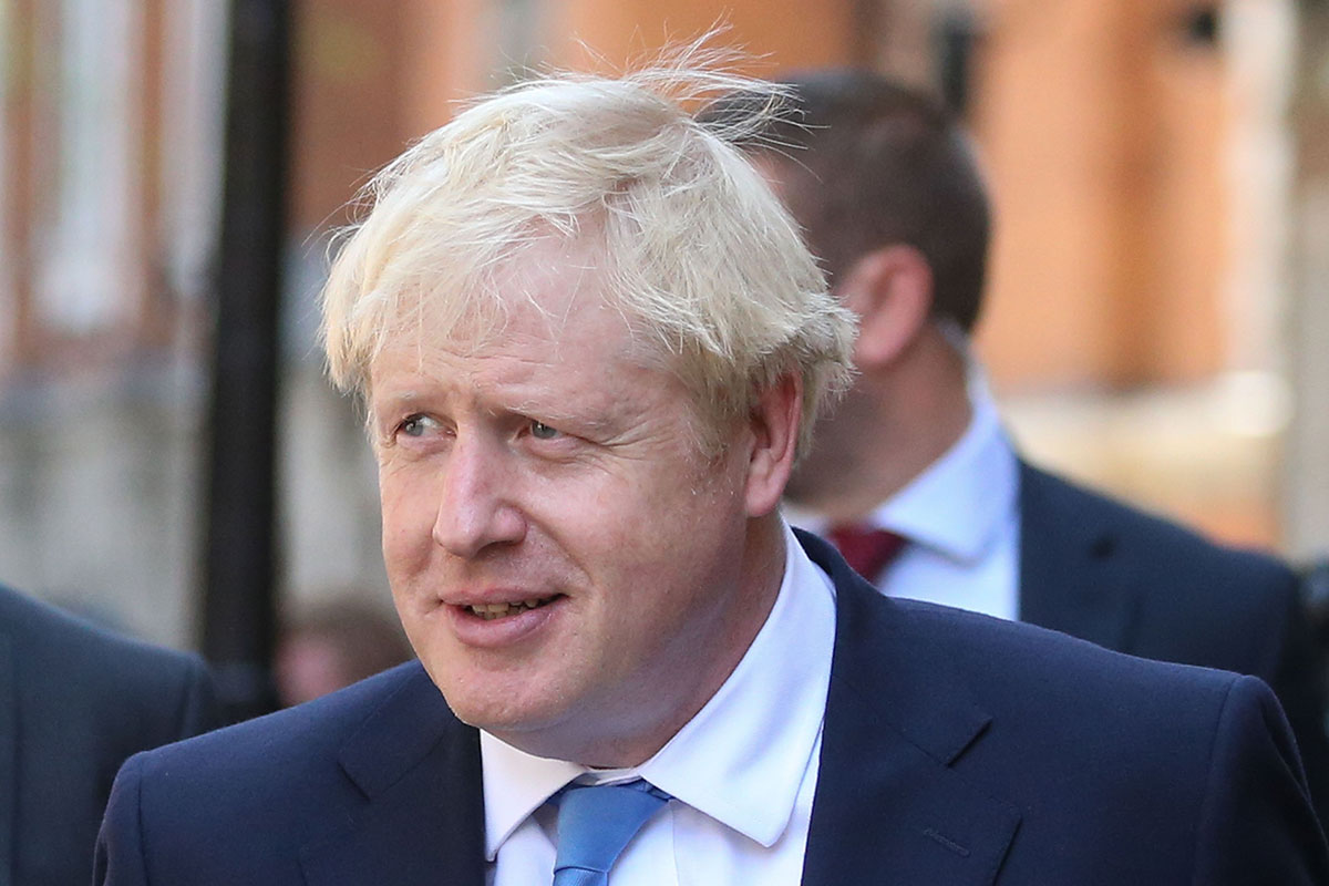 New Conservative Party leader and incoming prime minister Boris Johnson leaves his campaign office in central London